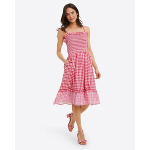 Draper James Smocked Gingham Dress Plus XXL
